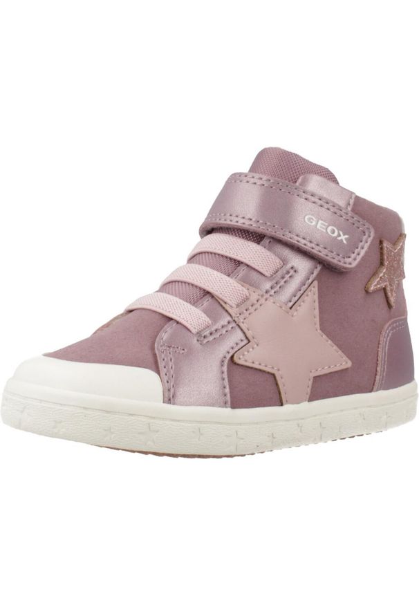 Geox - Buty GEOX B GISLI GIRL Fioletowy. Kolor: fioletowy. Materiał: tkanina, syntetyk. Sport: turystyka piesza