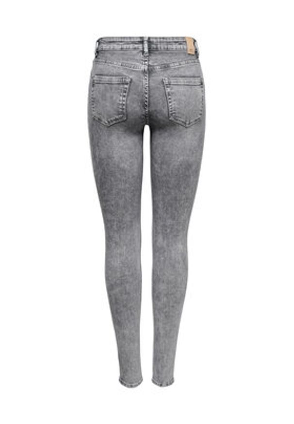 only - ONLY Jeansy 15245366 Szary Skinny Fit. Kolor: szary
