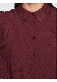 Fransa Koszula Mindy 20611070 Bordowy Regular Fit. Kolor: czerwony. Materiał: wiskoza #5