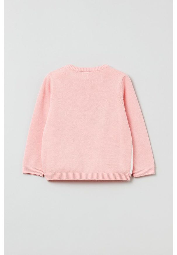 OVS Sweter dziecięcy kolor różowy. Okazja: na co dzień. Kolor: różowy. Styl: casual