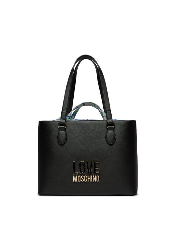 Love Moschino - LOVE MOSCHINO Torebka JC4210PP1ILQ100A Czarny. Kolor: czarny. Materiał: skórzane