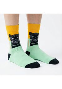 His Story - Skarpetki Bawełniane - Tematyczne - Czarna Pantera. Kolor: wielokolorowy. Materiał: elastan, bawełna, poliamid. Wzór: motyw zwierzęcy #3