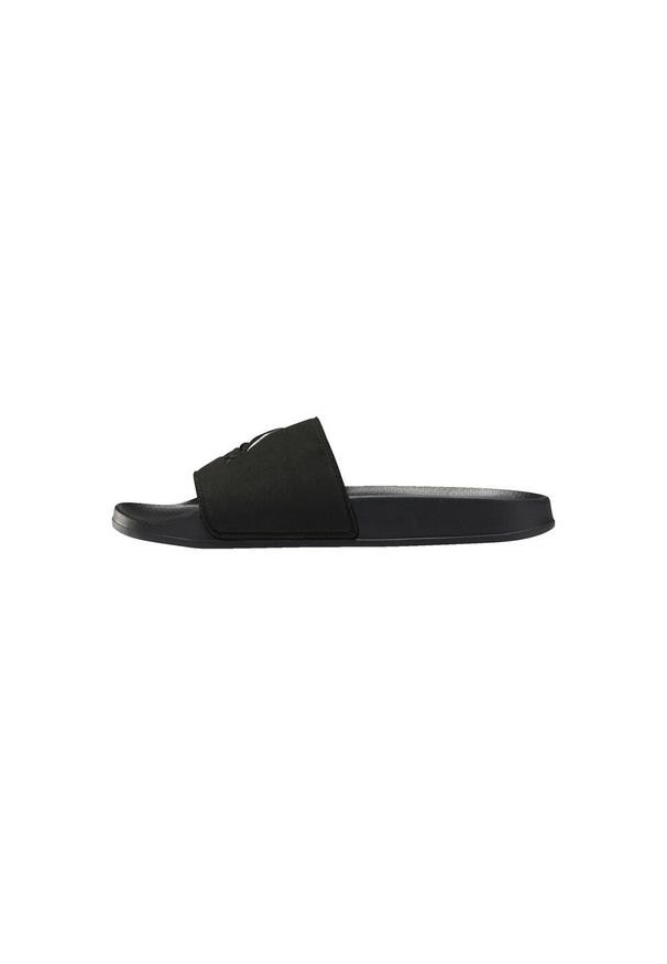 Klapki męskie Reebok Fulgere Slide. Zapięcie: bez zapięcia. Kolor: czarny. Materiał: materiał, syntetyk. Szerokość cholewki: normalna. Sport: turystyka piesza