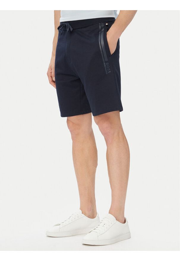 BOSS Szorty sportowe Authentic 50554778 Granatowy Regular Fit. Kolor: niebieski. Materiał: bawełna. Styl: sportowy