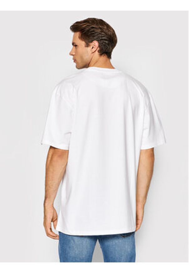 Karl Kani T-Shirt Small Signature 6060585 Biały Regular Fit. Kolor: biały. Materiał: bawełna