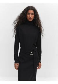 mango - Mango Golf Luccac 57065972 Czarny Regular Fit. Typ kołnierza: golf. Kolor: czarny. Materiał: syntetyk #1