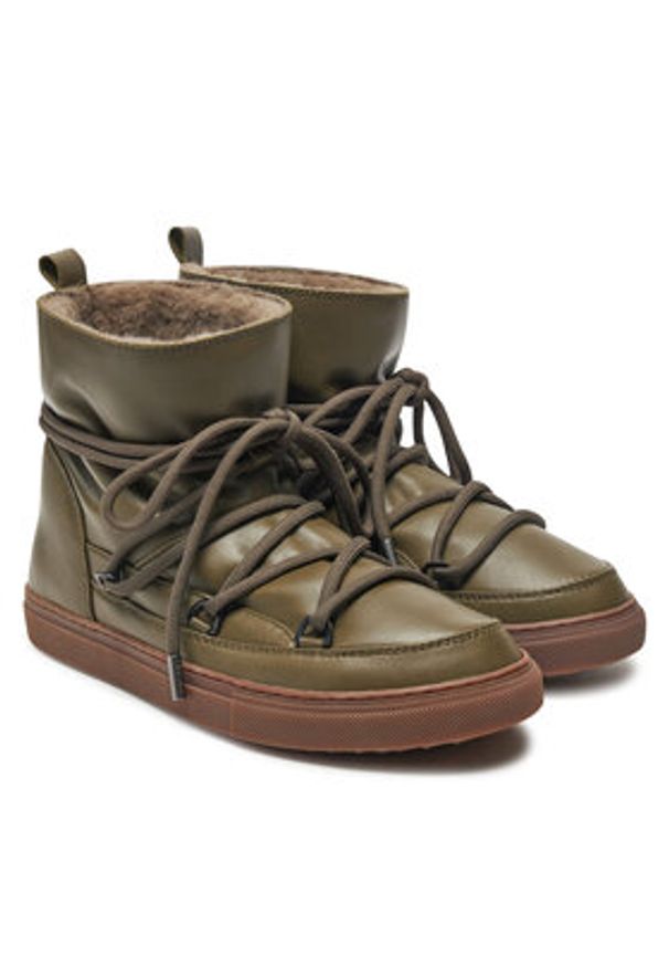 Inuikii Śniegowce Full Leather 55102-087 Zielony. Kolor: zielony. Materiał: skóra
