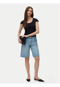 Vero Moda T-Shirt Chloe 10344953 Czarny Slim Fit. Kolor: czarny. Materiał: bawełna #2
