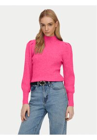 only - ONLY Sweter Katia 15232494 Różowy Regular Fit. Kolor: różowy. Materiał: syntetyk #1