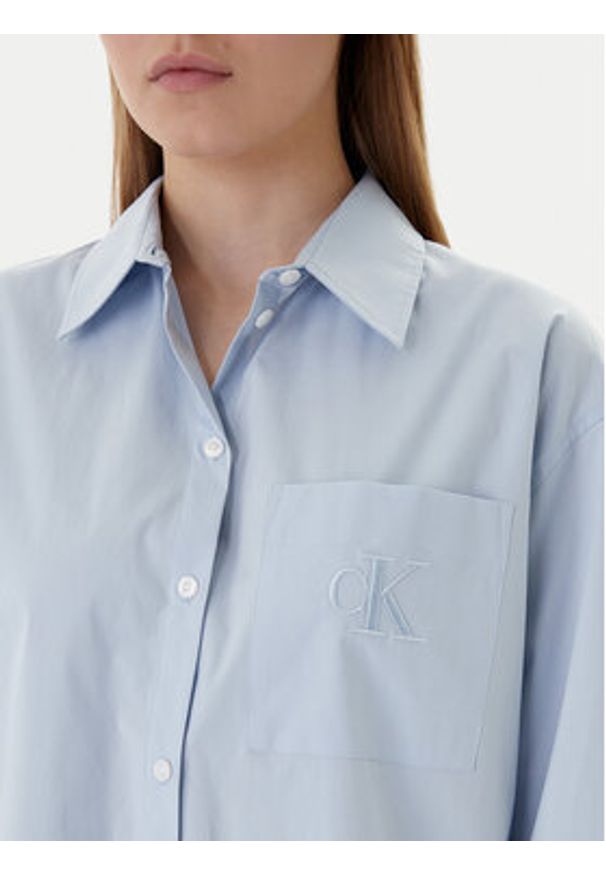 Calvin Klein Jeans Koszula LV047C143G Szary Relaxed Fit. Kolor: szary. Materiał: bawełna