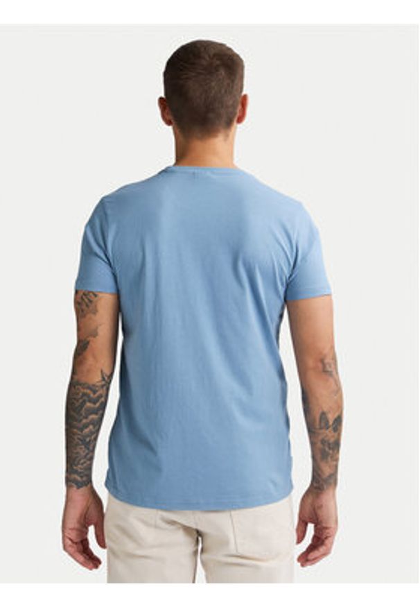 Petrol Industries T-Shirt M-ROS-TSR002 Błękitny Regular Fit. Kolor: niebieski. Materiał: bawełna