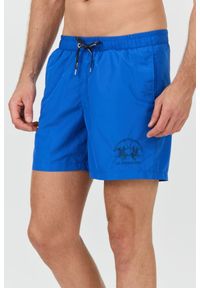 La Martina - LA MARTINA Niebieskie męskie kąpielówki, Rozmiar XXL. Kolor: niebieski. Materiał: nylon #4