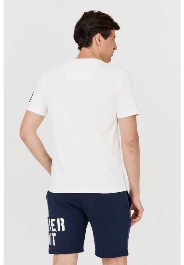 Aeronautica Militare - AERONAUTICA MILITARE Biały bawełniany t-shirt męski, Rozmiar M. Kolor: biały. Materiał: bawełna. Długość rękawa: krótki rękaw. Długość: krótkie