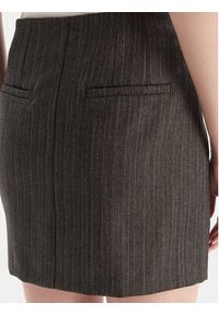 Marella Spódnica mini Litanie 2523106112 Szary Slim Fit. Kolor: szary. Materiał: wełna