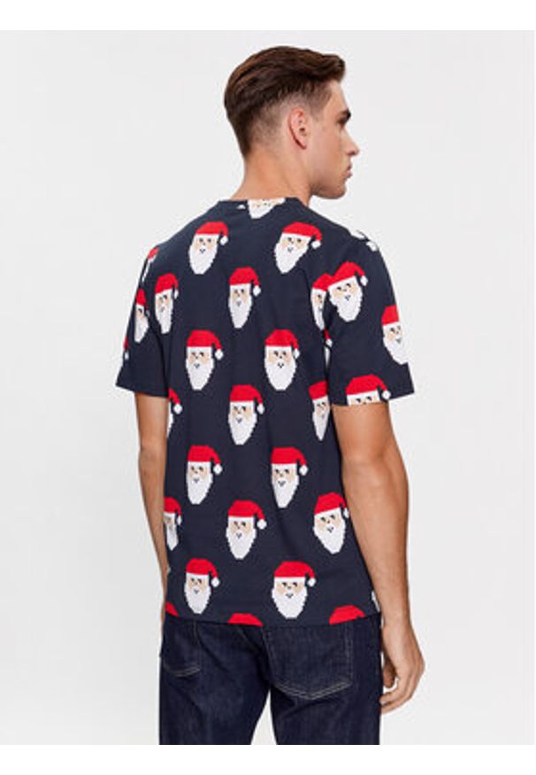 Jack & Jones - Jack&Jones T-Shirt 12246604 Granatowy Standard Fit. Kolor: niebieski. Materiał: bawełna
