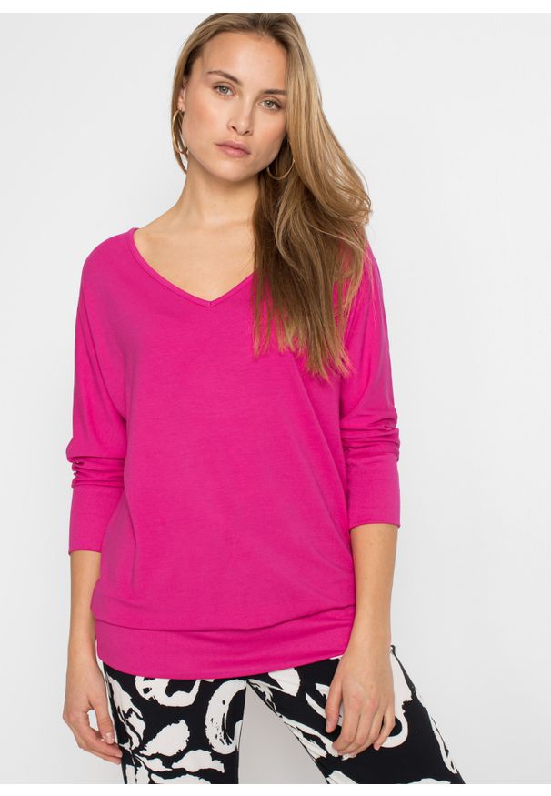 bonprix - Shirt oversize. Kolor: różowy