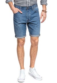 Lee - LEE 5POCKET SHORT MĘSKIE SPODENKI KRÓTKIE SOFT MID ALISO L73ELJGJ. Materiał: jeans. Długość: krótkie