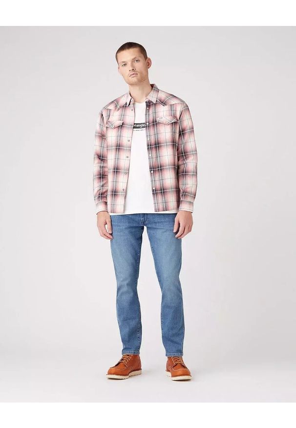 Wrangler - WRANGLER LS WESTERN SHIRT MĘSKA KOSZULA W KRATĘ LANTANA CORAL W5A02LP42 112146083