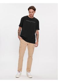 Tommy Jeans T-Shirt Linear Logo DM0DM17993 Czarny Regular Fit. Kolor: czarny. Materiał: bawełna #5