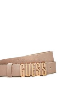 Guess Pasek Damski Meridian (BG) Belts BW9114 P4225 Beżowy. Kolor: beżowy. Materiał: skóra