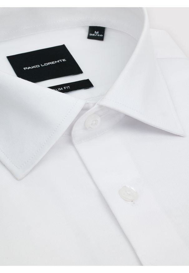 Pako Lorente - PAKO LORENTE - Biała koszula męska z bawełny. Kolor: czarny, biały. Materiał: bawełna. Długość rękawa: długi rękaw. Długość: długie