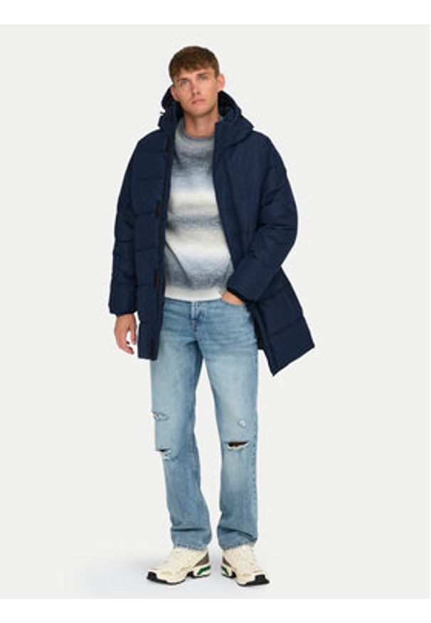 Only & Sons Kurtka zimowa 22020156 Granatowy Regular Fit. Kolor: niebieski. Materiał: syntetyk. Sezon: zima