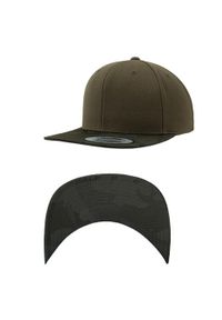 FLEXFIT - Czapka Z Daszkiem Camo Snapback. Kolor: zielony