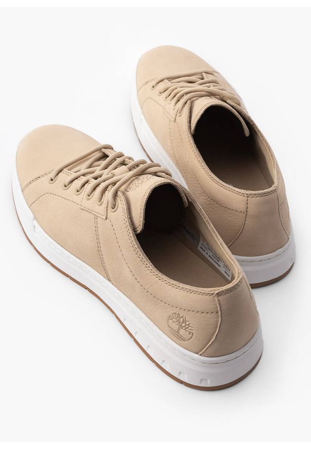 Timberland - TIMBERLAND Maple Grove LOW LACE UP Sneakersy męskie. Okazja: na co dzień. Kolor: beżowy. Materiał: jeans, materiał, guma, skóra