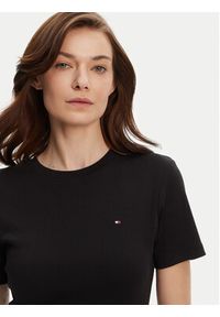 TOMMY HILFIGER - Tommy Hilfiger Sukienka codzienna New Cody WW0WW42721 Czarny Slim Fit. Okazja: na co dzień. Kolor: czarny. Materiał: bawełna. Typ sukienki: proste. Styl: casual #4