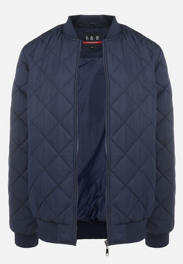 Born2be - Granatowa Kurtka Pikowana Hespharo. Okazja: na co dzień. Kolekcja: plus size. Kolor: niebieski. Materiał: jeans, tkanina. Styl: elegancki, casual