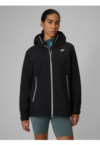 4f - 4F Kurtka trekkingowa membrana 15000 damska - czarna L. Kolor: czarny. Materiał: tkanina, materiał. Sezon: lato. Sport: turystyka piesza #1
