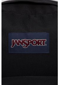 JanSport - Jansport plecak kolor czarny duży z aplikacją. Kolor: czarny. Wzór: aplikacja #3
