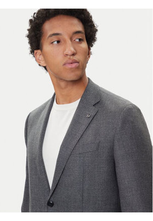 BOSS Marynarka BOSS-50551560 Szary Regular Fit. Kolor: szary. Materiał: wełna