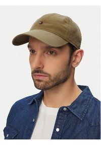 TOMMY HILFIGER - Tommy Hilfiger Czapka z daszkiem Th Flag Soft 6 Panel Cap AM0AM14099 Khaki. Kolor: brązowy. Materiał: bawełna #3