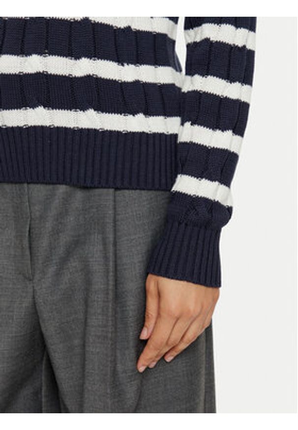 U.S. Polo Assn. Sweter WUP0726 Granatowy Regular Fit. Typ kołnierza: polo. Kolor: niebieski. Materiał: bawełna