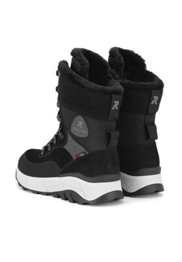 Rieker Revolution Lifestyle Botki W0066-00 Czarny. Kolor: czarny. Materiał: zamsz, skóra