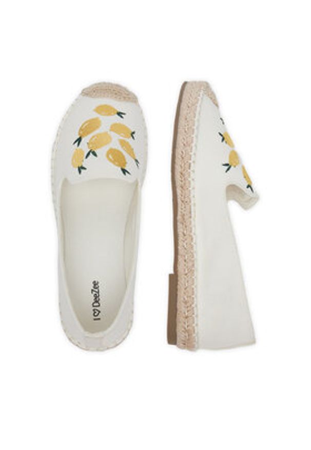DeeZee Espadryle MXCR-229 Biały. Kolor: biały. Materiał: materiał