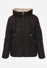 Renee - Jasnobeżowa Pikowana Kurtka Dwustronna Wykończona Sznurkami Atitoria. Okazja: na co dzień. Kolor: beżowy. Materiał: jeans. Styl: casual, klasyczny #3