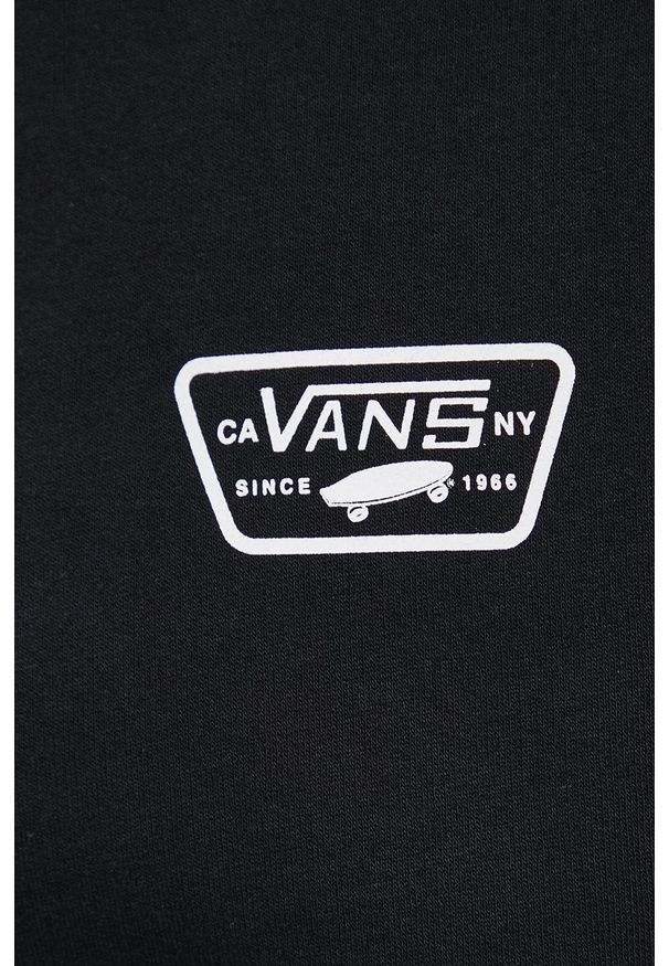 Vans Bluza bawełniana męska kolor czarny z kapturem z nadrukiem. Okazja: na co dzień. Typ kołnierza: kaptur. Kolor: czarny. Materiał: bawełna. Wzór: nadruk. Styl: casual