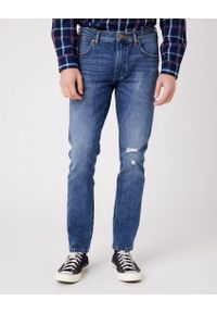 Wrangler - WRANGLER LARSTON MĘSKIE SPODNIE JEANSOWE DARK INDIGO W18S59X1E 112324510