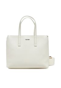 Calvin Klein Torebka Ck Must Small Tote K60K612904 Écru. Materiał: skórzane