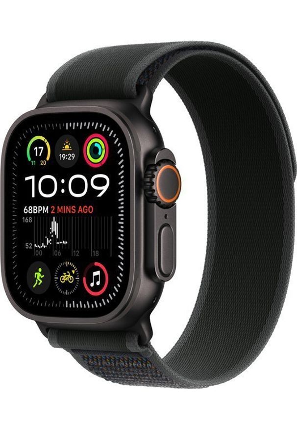 APPLE - Smartwatch Apple Watch Ultra 2 GPS + Cellular 49mm Black Titanium Case Trail Loop M/L Czarny (MX4V3EL/A). Rodzaj zegarka: smartwatch. Kolor: czarny