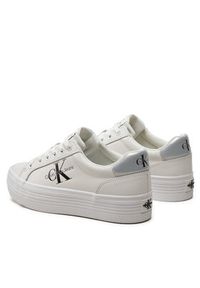 Calvin Klein Jeans Sneakersy Vulc Flatform Laceup Lth YW0YW01474 Biały. Kolor: biały. Materiał: skóra #5