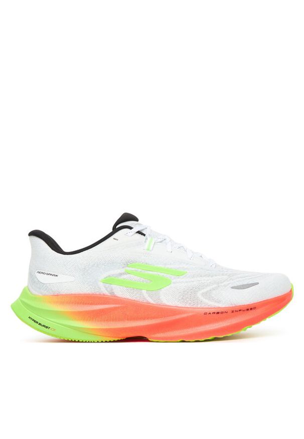 skechers - Skechers Buty do biegania Aero Spark 246200/WMLT Biały. Kolor: biały. Materiał: materiał