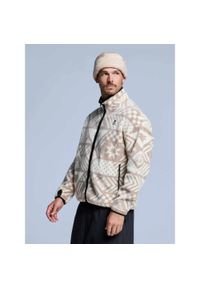 POEDERBAAS - Kurtka Sherpa - męska - cztery pory roku - biała wielokolorowa. Kolor: biały. Materiał: poliester. Sezon: zima. Sport: narciarstwo #1