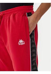 Kappa Spodnie dresowe Banda Alanz 3 321Y8FW Czerwony Comfort Fit. Kolor: czerwony. Materiał: bawełna #2
