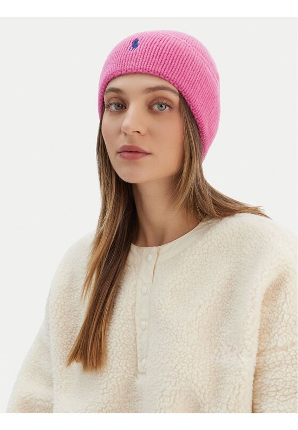 Polo Ralph Lauren Czapka 455954355011 Różowy. Kolor: różowy. Materiał: wełna