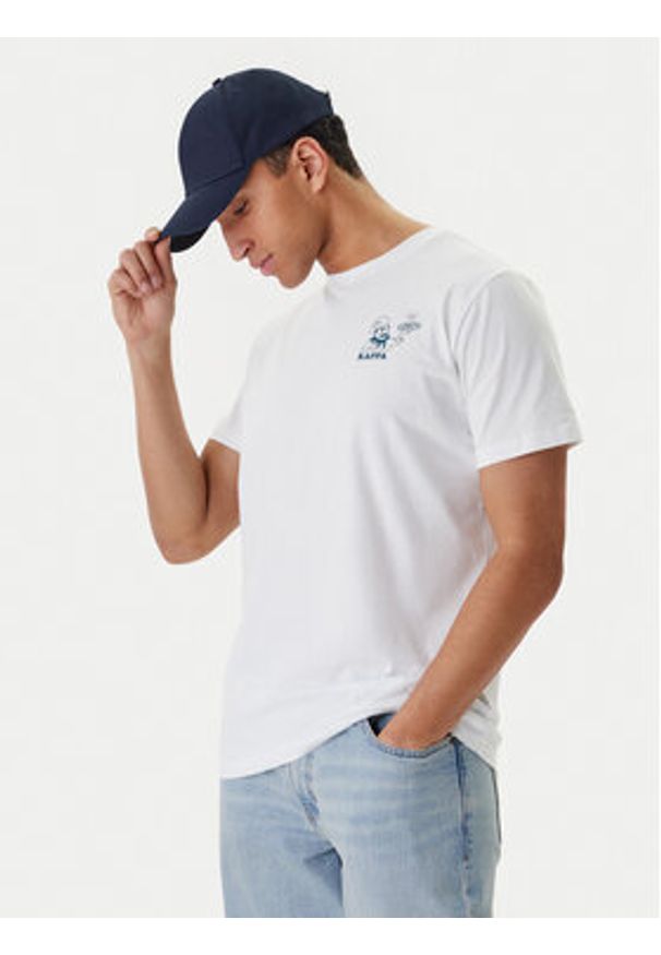 Kappa T-Shirt Ichico 37276JW Biały Regular Fit. Kolor: biały. Materiał: bawełna
