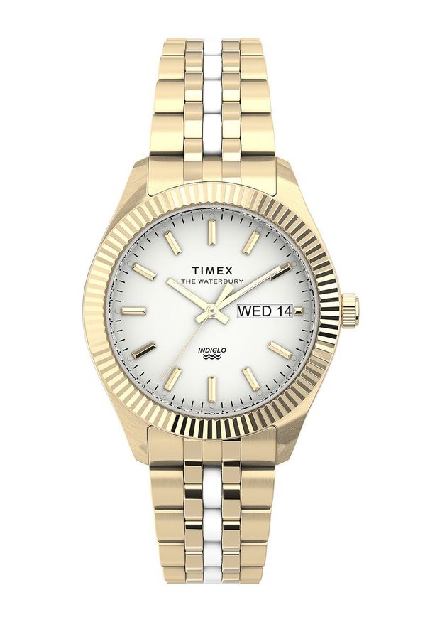 Timex zegarek TW2U82900 Waterbury Legacy Boyfriend damski. Kolor: złoty. Materiał: materiał