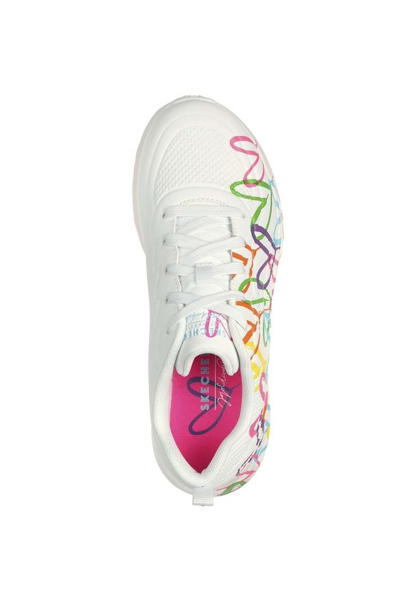 skechers - Buty sneakersy sportowe damskie Skechers Uno Lite białe wygodne. Kolor: wielokolorowy. Model: Skechers Sport. Sport: turystyka piesza